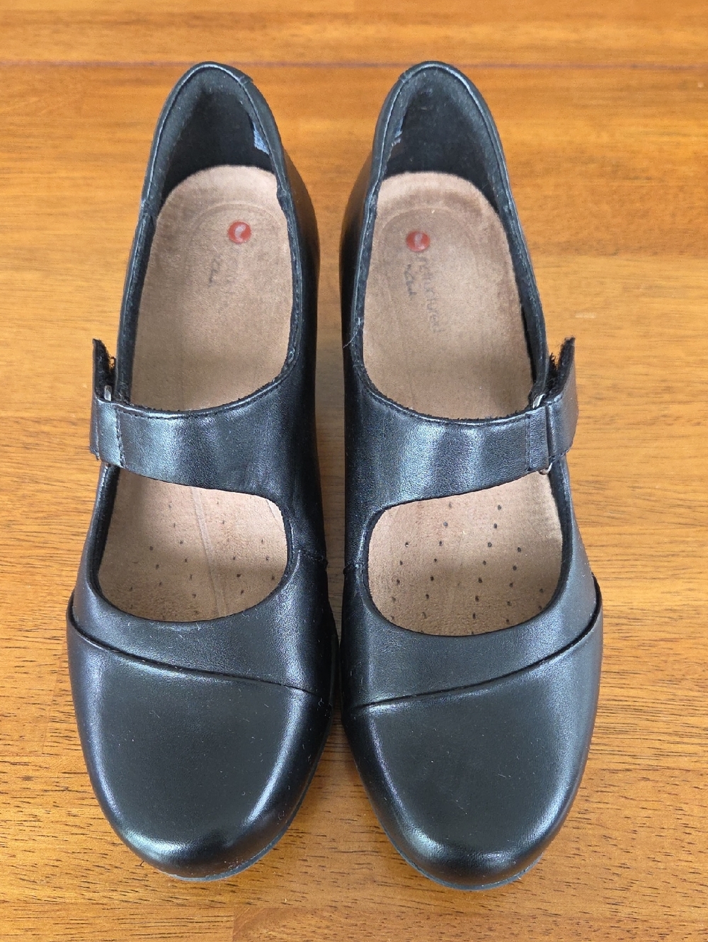 Clarks Black Mary Jane Comfort Flats